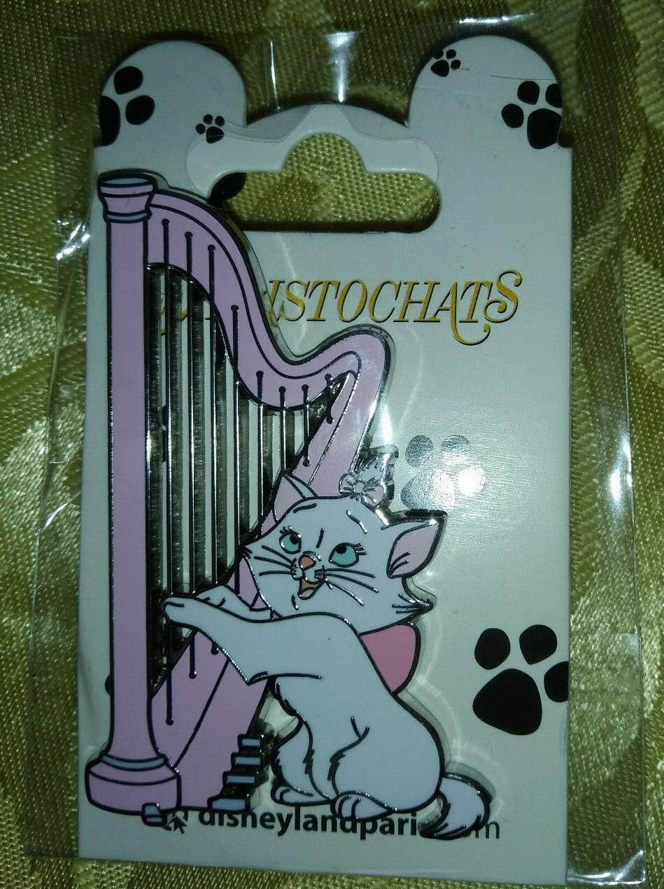 Marie Playing the Harp Aristocats Disney Land Paris Dlrp Dlp March 2022 Pin