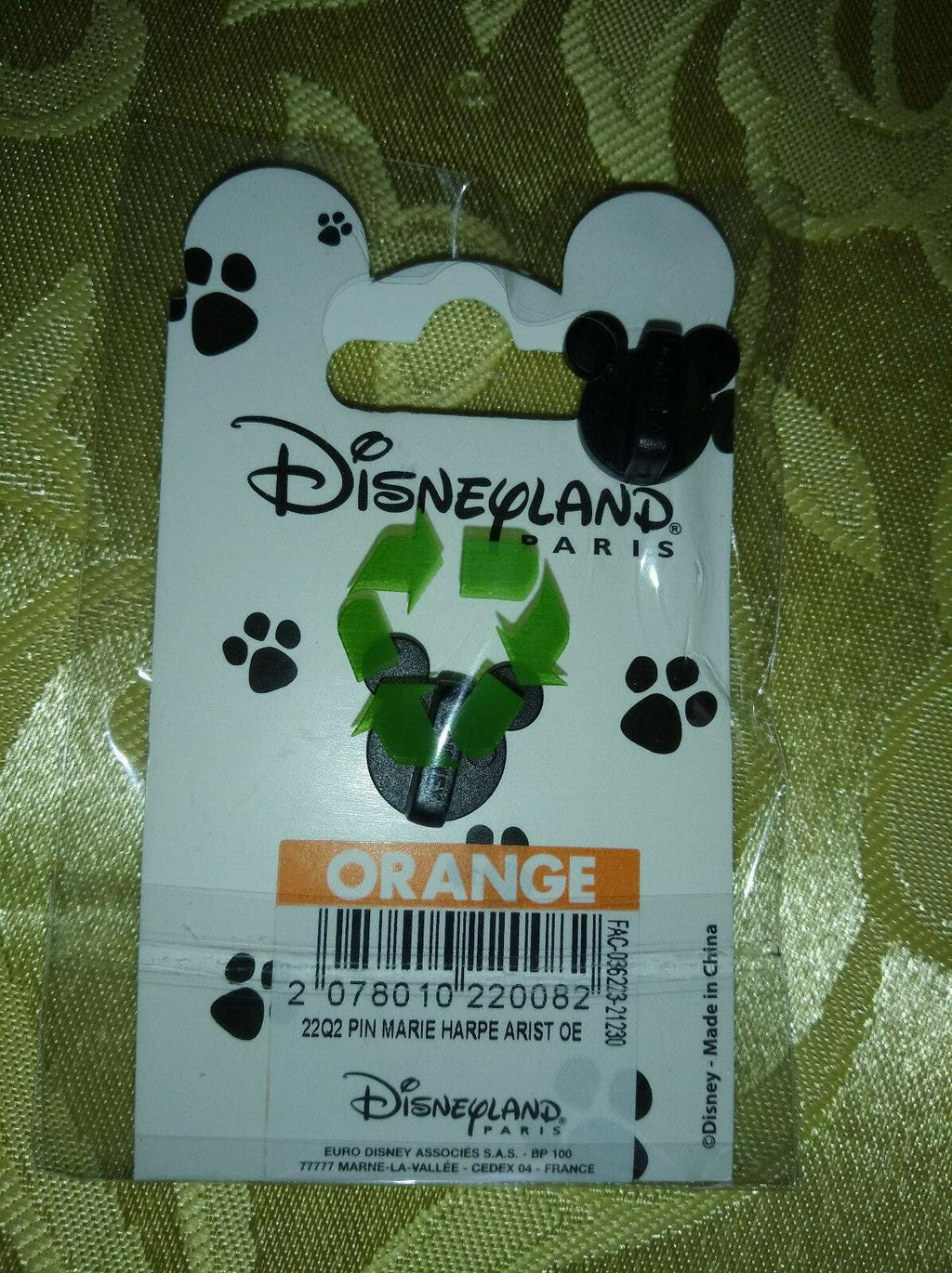 Marie Playing the Harp Aristocats Disney Land Paris Dlrp Dlp March 2022 Pin