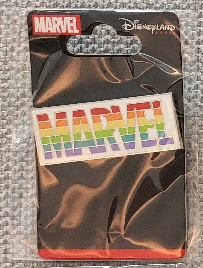 Marvel Logo with Rainbow colours Disney Land Paris Dlp 2022 Pin