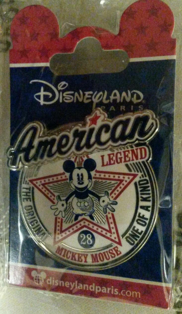 Mickey Americana American Legend Disney Paris Dlp Oct 2019 Round Pin on Pin