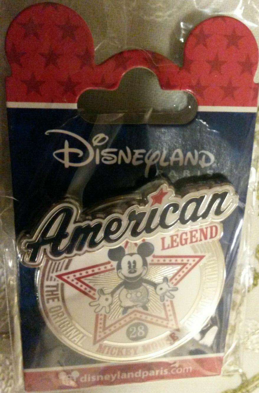 Mickey Americana American Legend Disney Paris Dlp Oct 2019 Round Pin on Pin