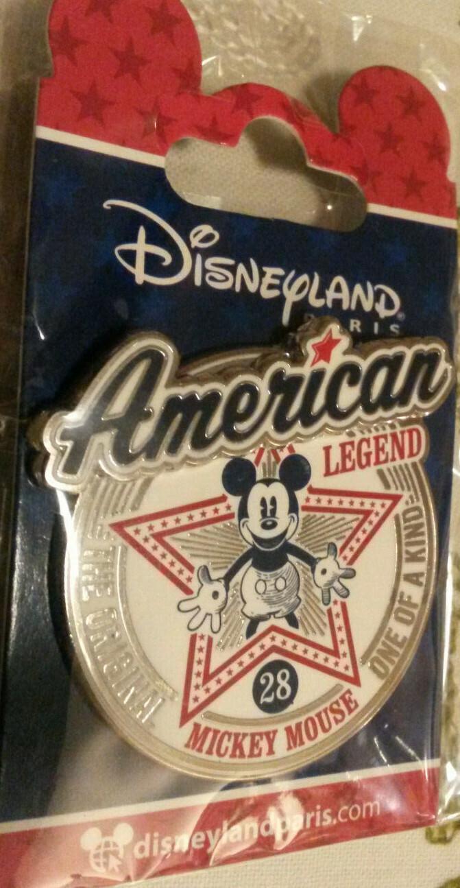 Mickey Americana American Legend Disney Paris Dlp Oct 2019 Round Pin on Pin