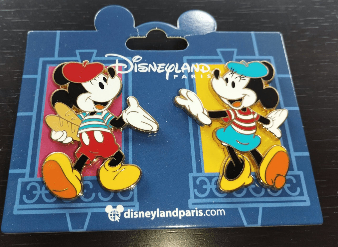 Mickey and Minnie Baguette Set de Paris Disney Land Paris Dlp March 2025 2 Pins