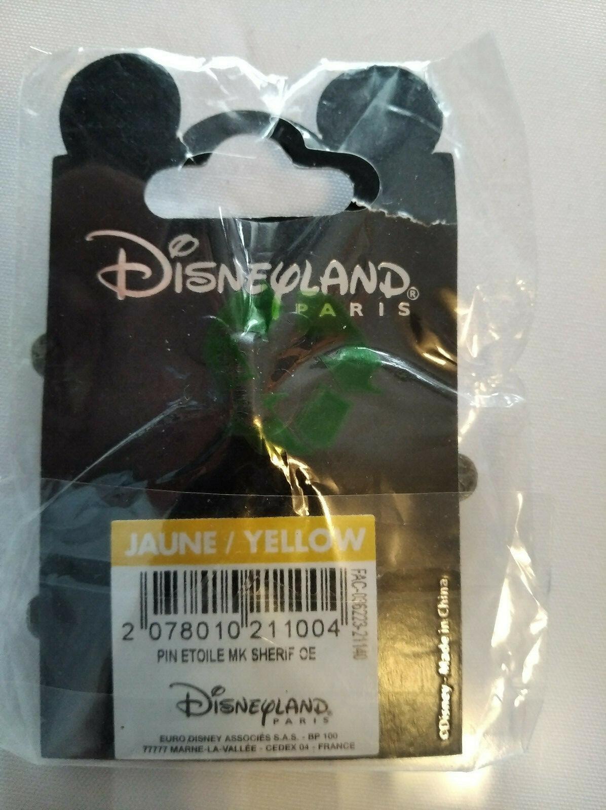 Mickey Cowboy Sheriff Round Star Badge Disney Land Paris Dlrp Dlp 2021 3D Pin