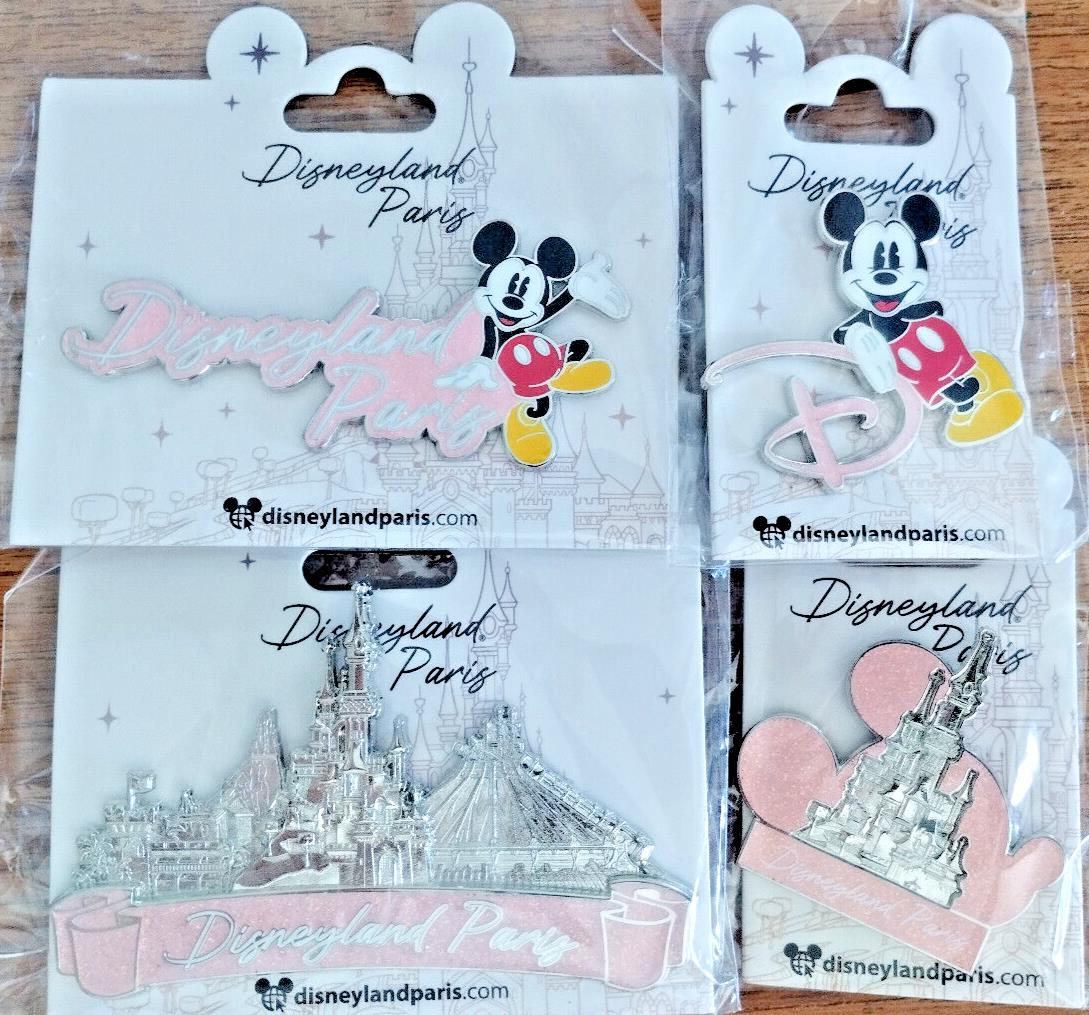 Mickey Disney Land Paris Park Dlp 04 2023 Glitter Jumbo 3D 4 Pins Set