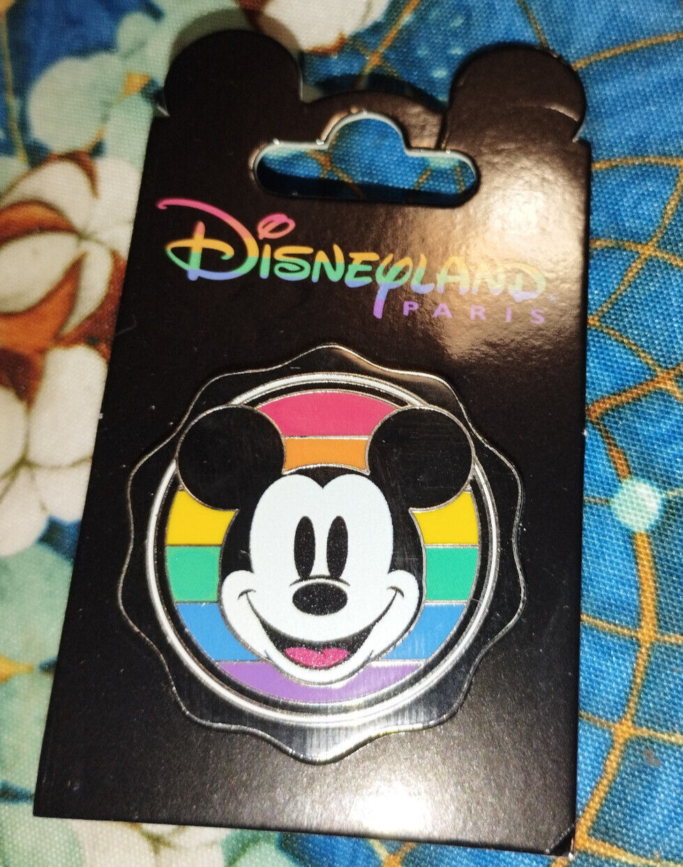 Mickey Head Cap Top Shape Rainbow Colors Disney Land Paris Dlp June 2024 Pin