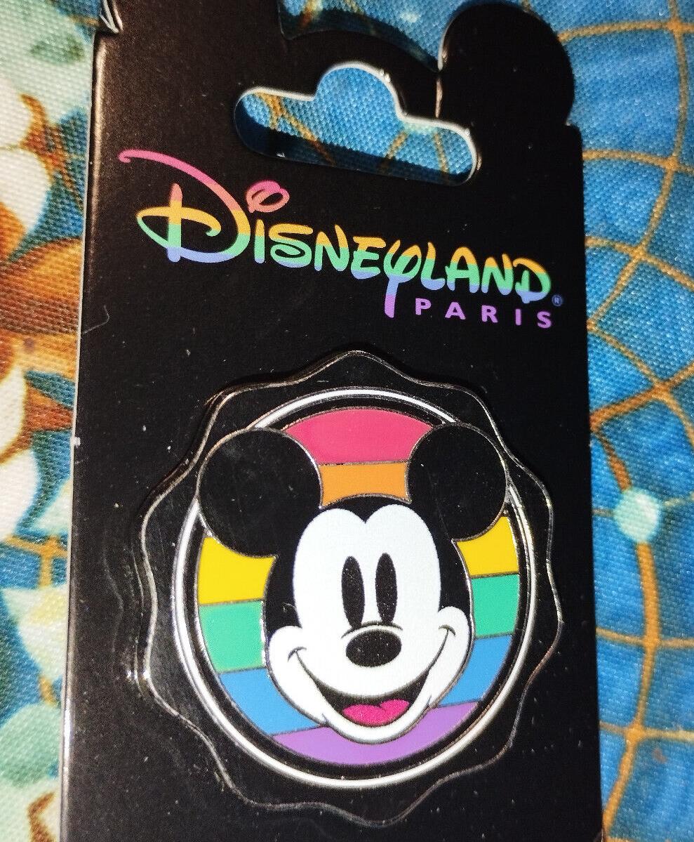 Mickey Head Cap Top Shape Rainbow Colors Disney Land Paris Dlp June 2024 Pin