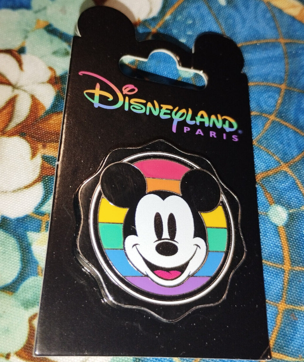 Mickey Head Cap Top Shape Rainbow Colors Disney Land Paris Dlp June 2024 Pin
