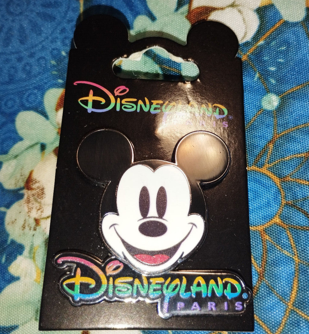Mickey Head Rainbow Colours Disney Land Paris Dlp Logo June 2024 Pin