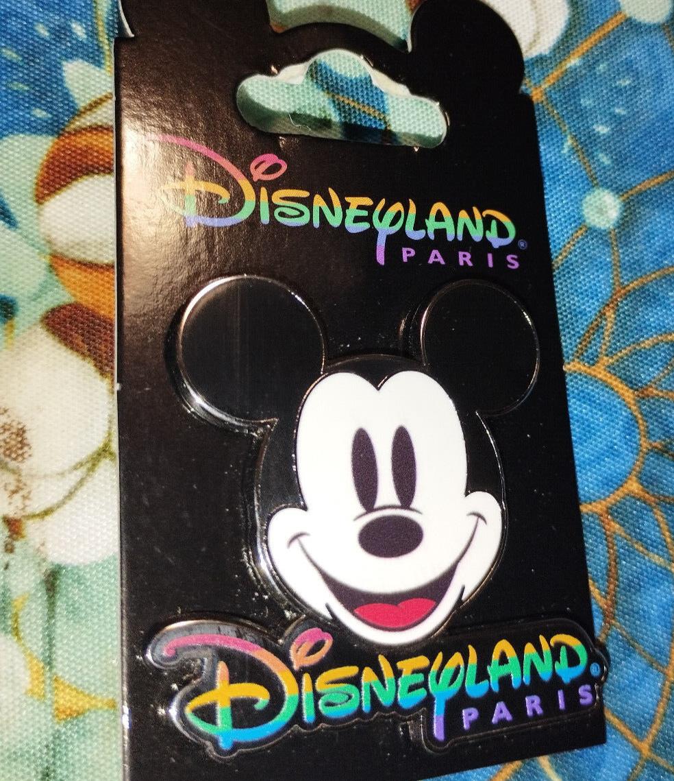 Mickey Head Rainbow Colours Disney Land Paris Dlp Logo June 2024 Pin