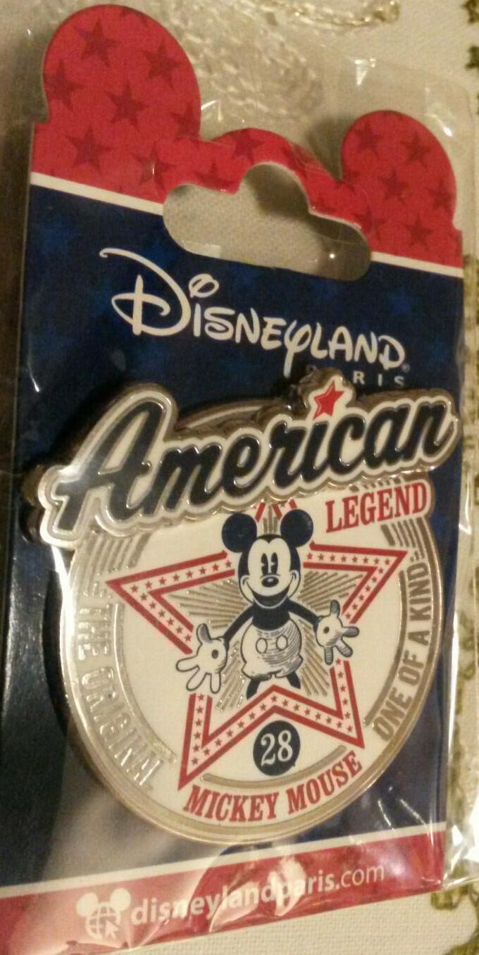 Mickey Head Shape Americana American Flag Disney Paris Dlp October 2019 Pin