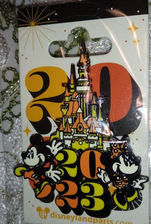 ミッキー ミン スリーピングビューティーキャッスル ディズニーパリ DLP 2023年1月 記念ピン