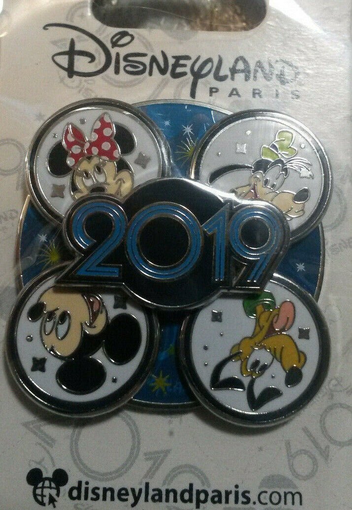 Mickey Minnie Pluto Goofy celebrate 2019 Disney Paris Dlrp Dlp 2019 Spinner pin