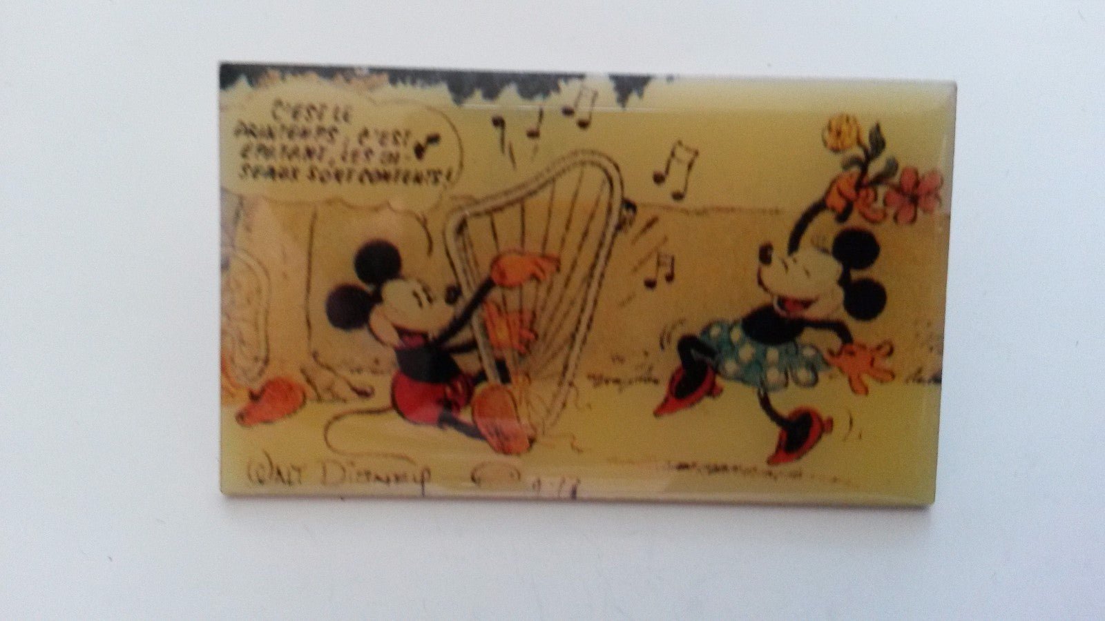 Mickey Minnie springtime cartoon Poster pin Disney Land Paris Dlrp Dlp 2002 pin