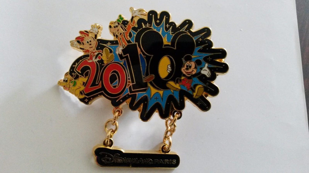 Mickey Mouse 2010 Hidden Mickey Goofy Pluto Disney L Paris Dlrp Dlp Dangle Pin