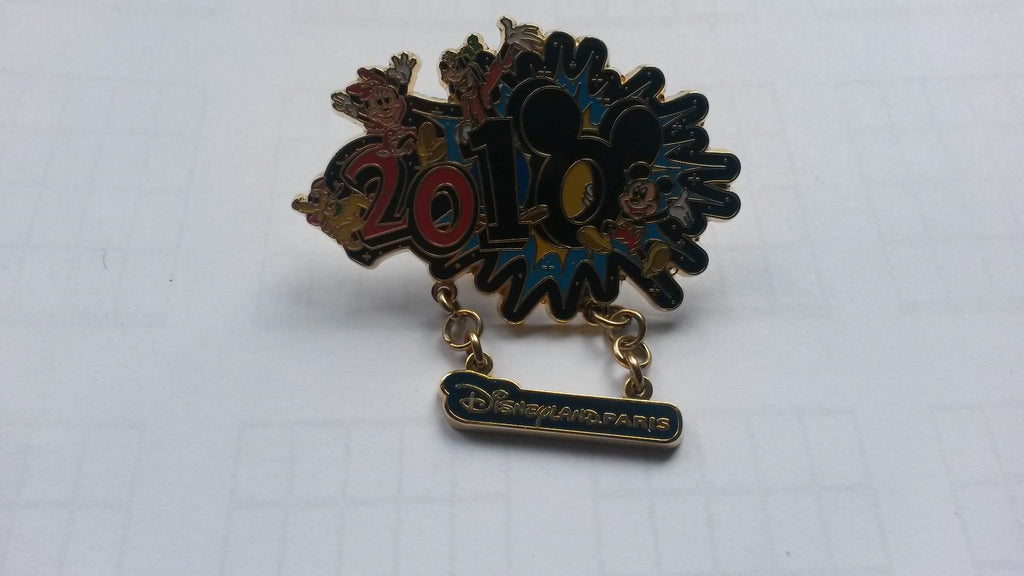 Mickey Mouse 2010 Hidden Mickey Goofy Pluto Disney L Paris Dlrp Dlp Dangle Pin