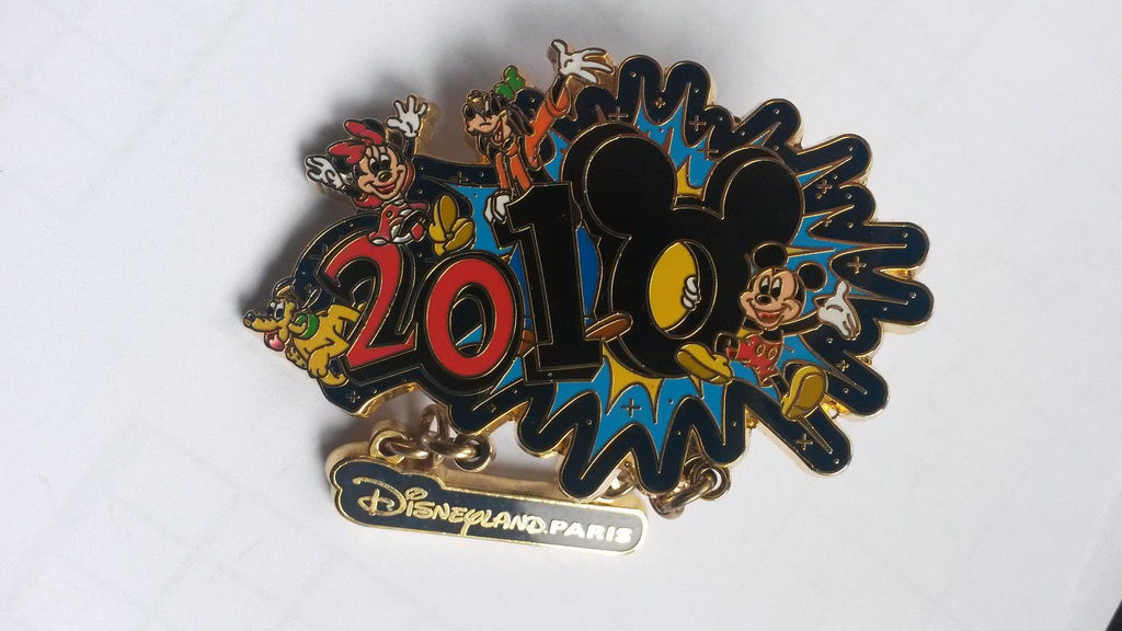 Mickey Mouse 2010 Hidden Mickey Goofy Pluto Disney L Paris Dlrp Dlp Dangle Pin