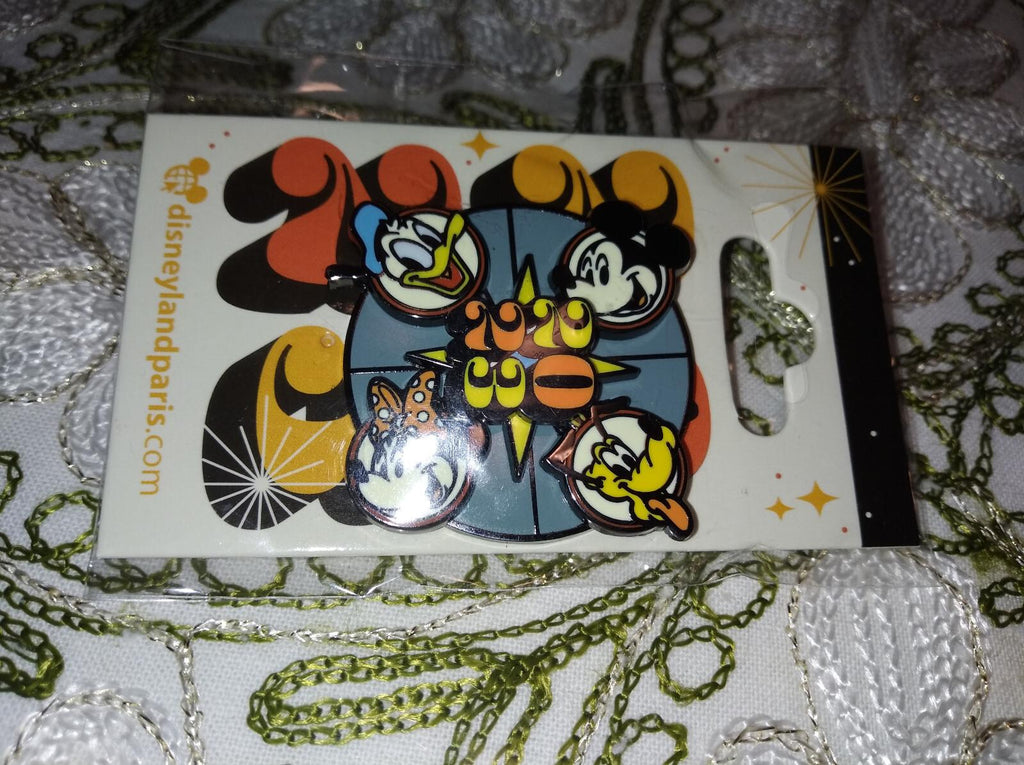 Mickey Pluto Donald Minnie Disney Paris Dlp January 2023 Celebration Spinner Pin