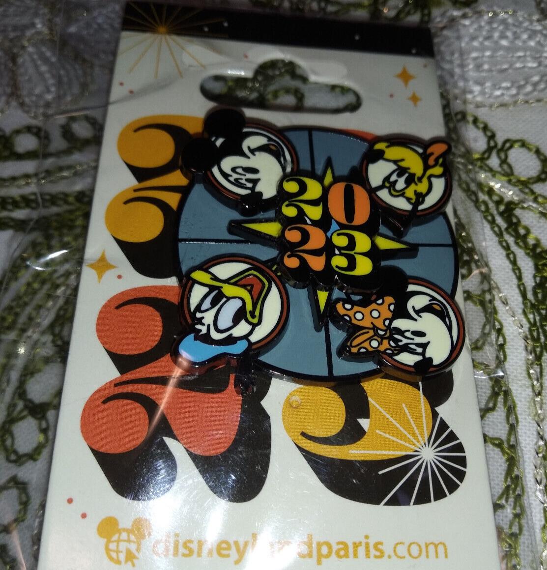 Mickey Pluto Donald Minnie Disney Paris Dlp January 2023 Celebration Spinner Pin