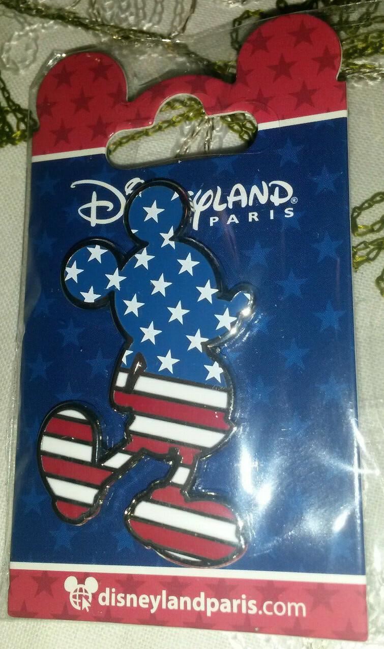 Mickey Silhouette Shape Americana American Flag Disney Land Paris Dlp 2019 Pin