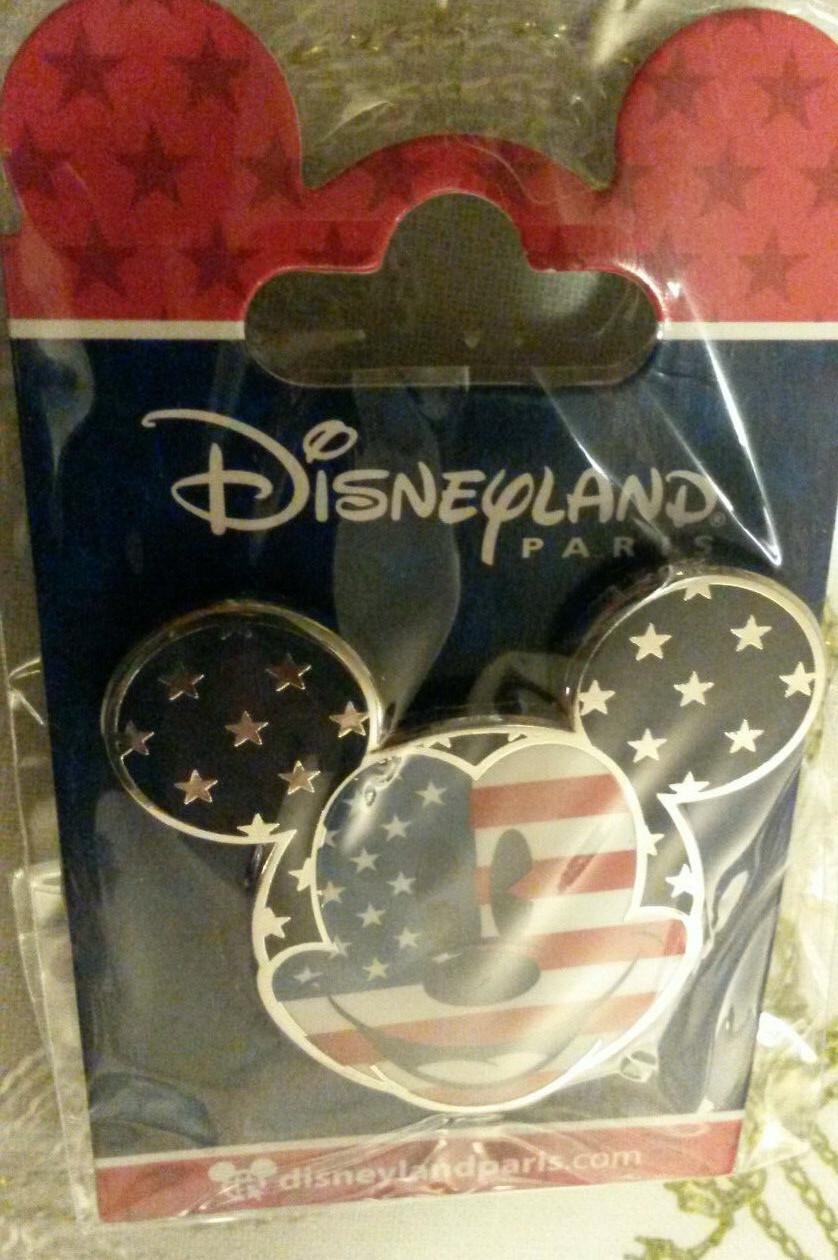 Mickey Silhouette Shape Americana American Flag Disney Land Paris Dlp 2019 Pin