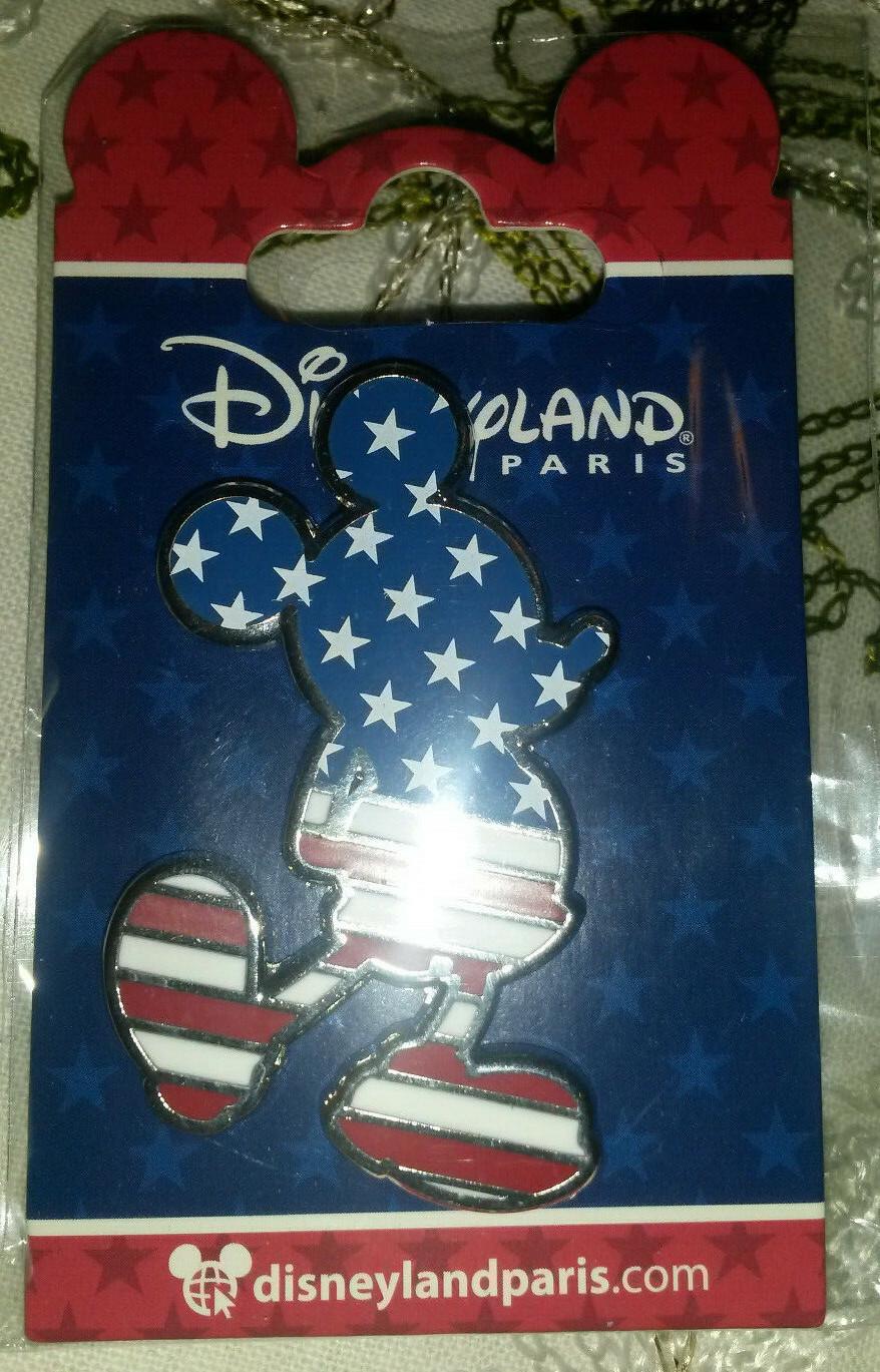 Mickey Silhouette Shape Americana American Flag Disney Land Paris Dlp 2019 Pin