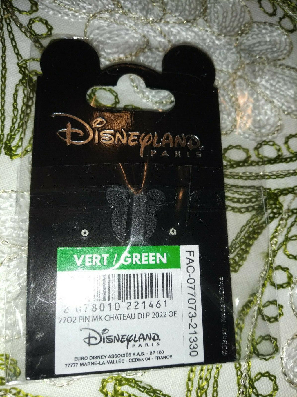 Mickey Sorcerer & castle celebrating 2022 Disney Paris Dlrp Dlp January 2022 pin