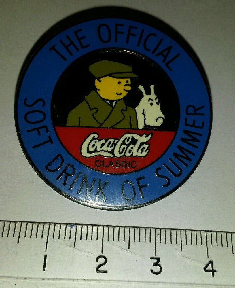 Milou Tintin au pays des Soviets Coca Cola Official Soft Drink Summer Round Pin