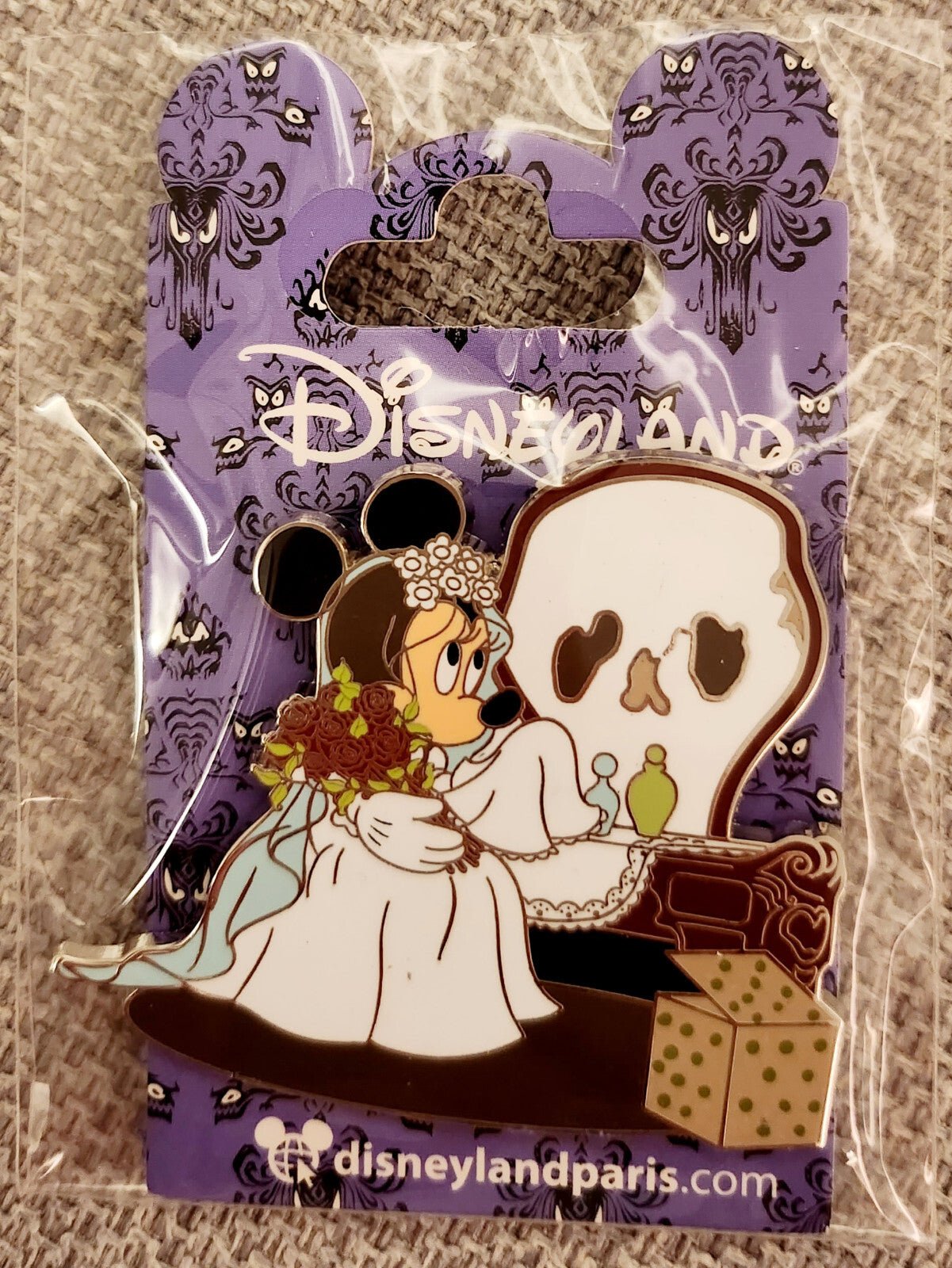 Minnie Bride Skull Mirror Phantom Manor Disney Land Paris Dlp Dlrp Sep 2022 Pin