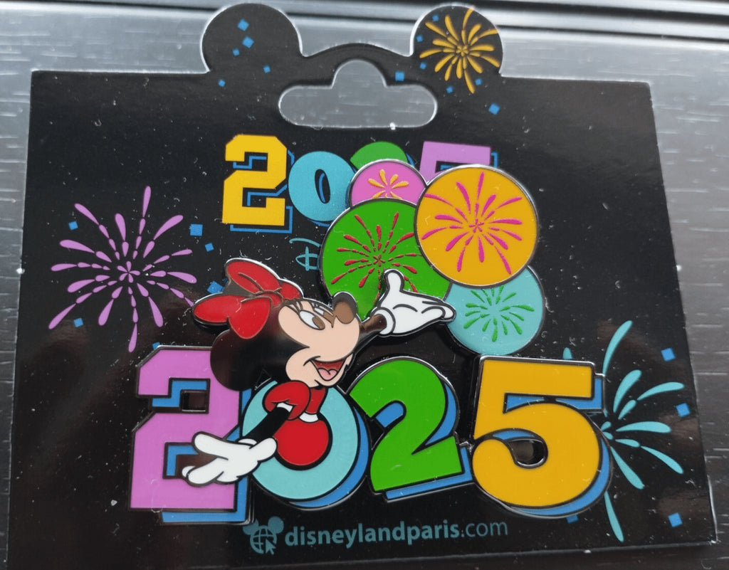 Minnie Firework and balloons Disney Land Paris Dlp January 2025 Celebration Pin