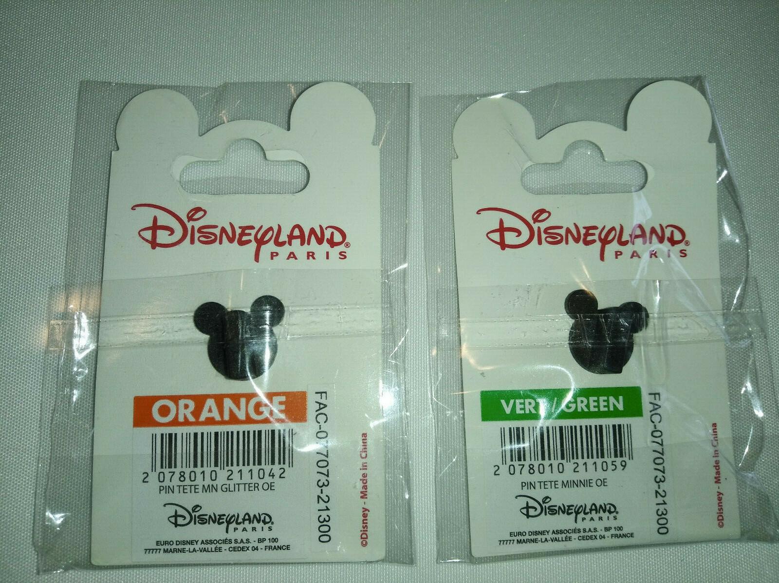 Minnie Head 2 pins set Disney Land Paris Dlrp Dlp 2022 Glitter Pin