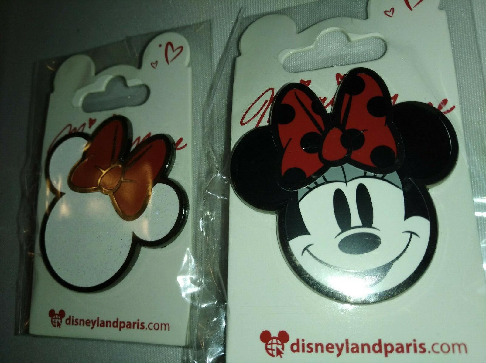 Minnie Head 2 pins set Disney Land Paris Dlrp Dlp 2022 Glitter Pin