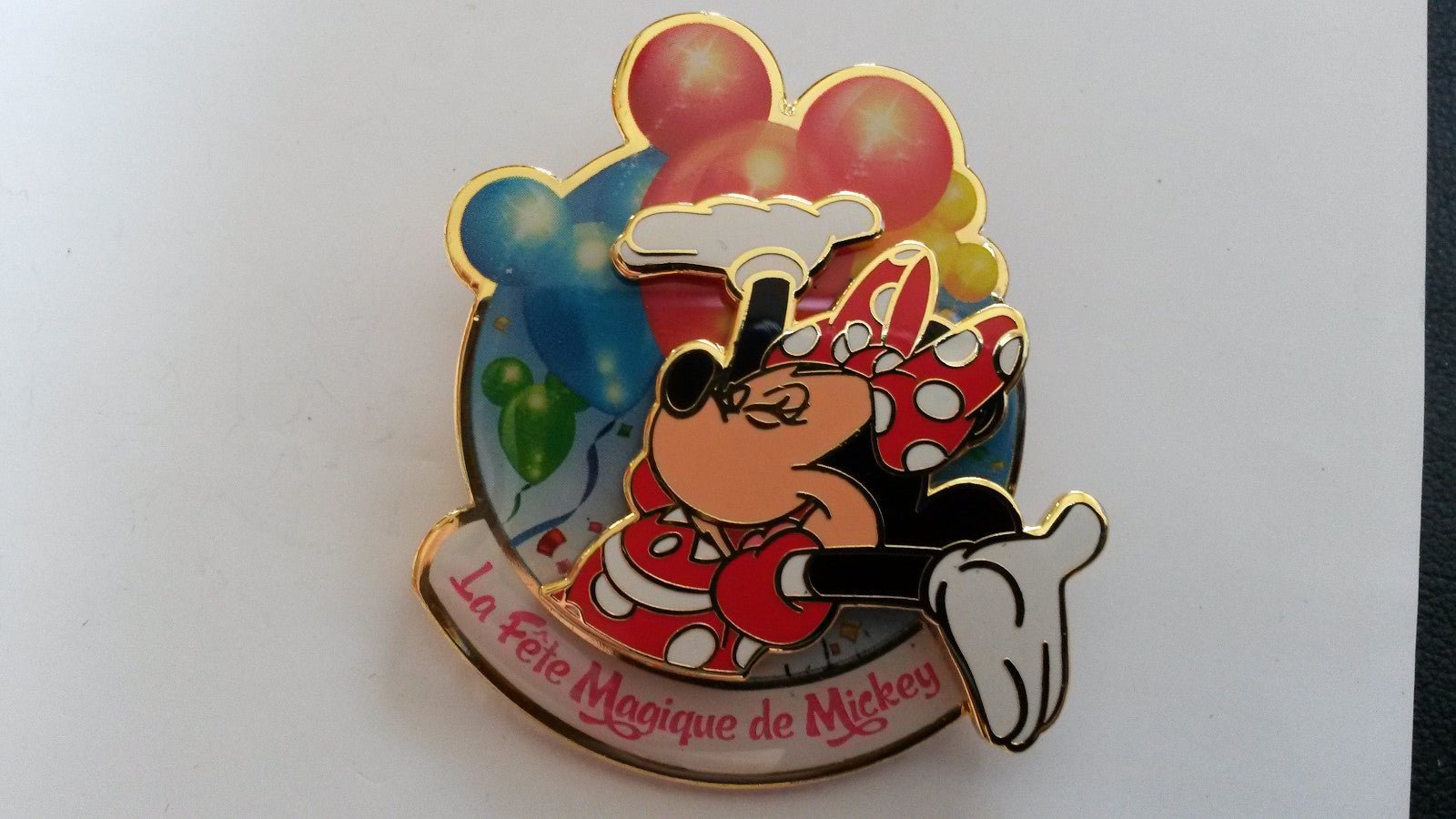 Minnie Magical Party w Mickey shaped balloons Disney Paris Dlrp Dlp 2009 LE Pin