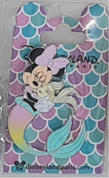 Minnie Mermaid Hugging Cleo the Fish Disney Land Paris Dlp 2022 Glitter Pin