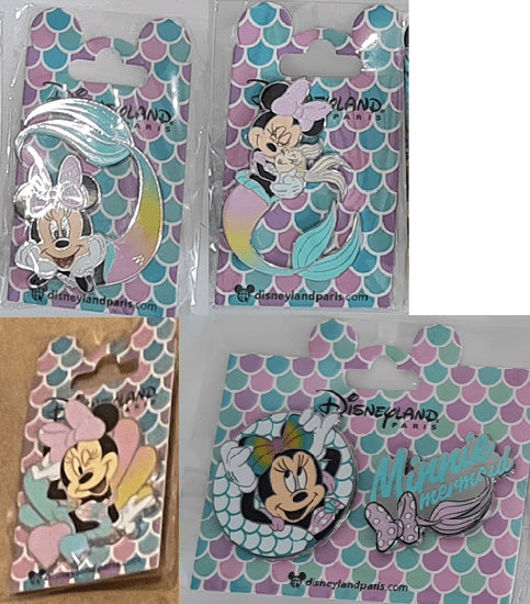 Minnie Mermaid in Hearts Disney Land Paris Dlp 2022 Pin