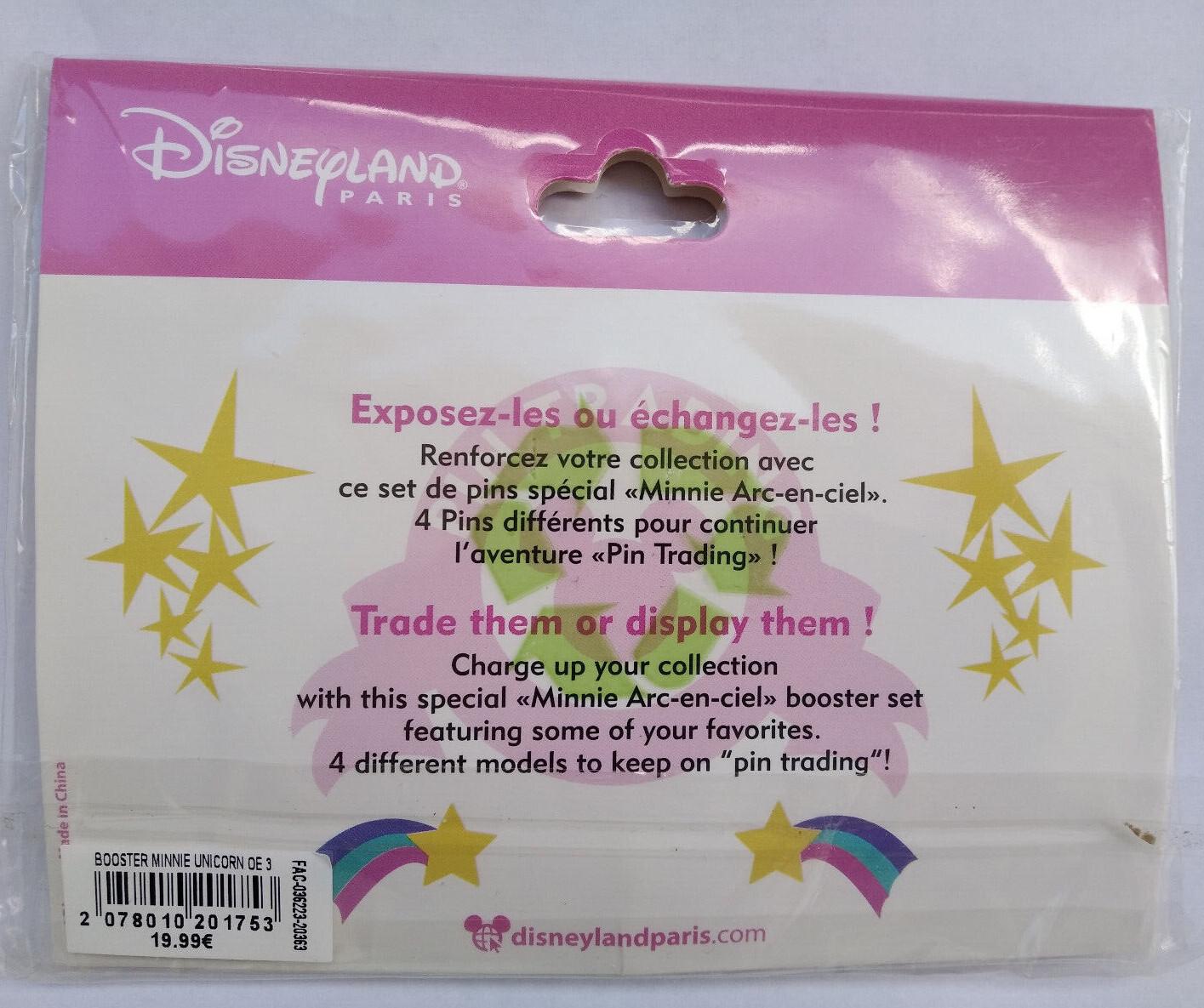 Minnie Unicorn Booster Set Disney Land Paris Dlrp Dlp June 2021 Glitter Pins