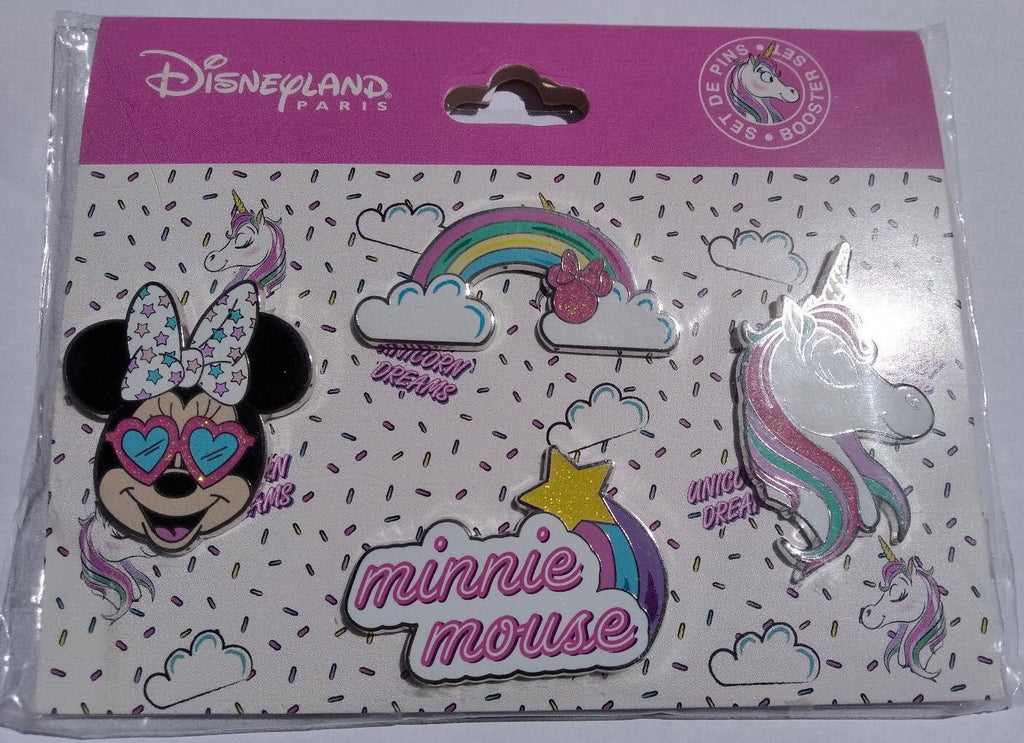 Minnie Unicorn Booster Set Disney Land Paris Dlrp Dlp June 2021 Glitter Pins