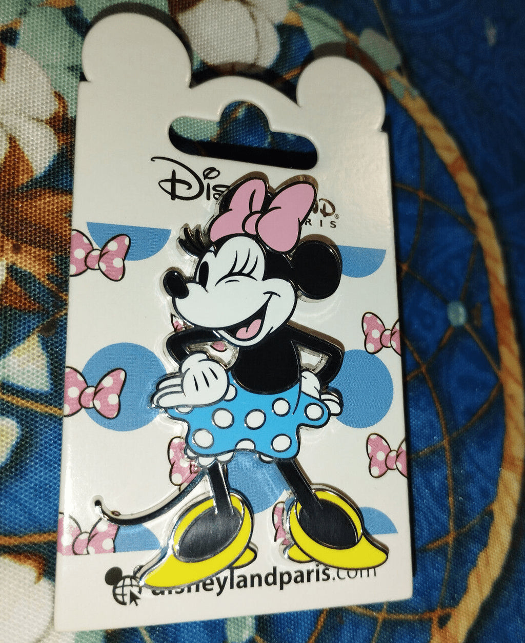 Minnie Winking - Polka Dots Blue Dress Disney Land Paris Dlp April 2024 Pin