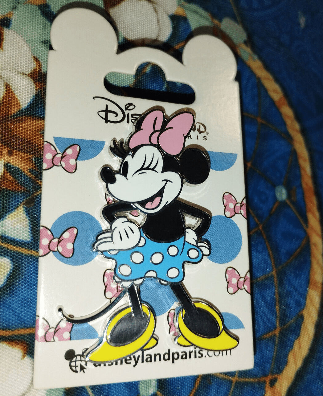 Minnie Winking - Polka Dots Blue Dress Disney Land Paris Dlp April 2024 Pin