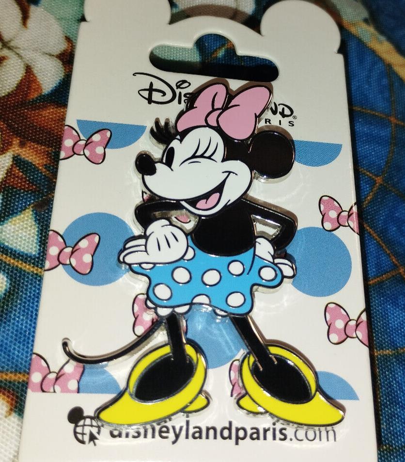 Minnie Winking - Polka Dots Blue Dress Disney Land Paris Dlp April 2024 Pin
