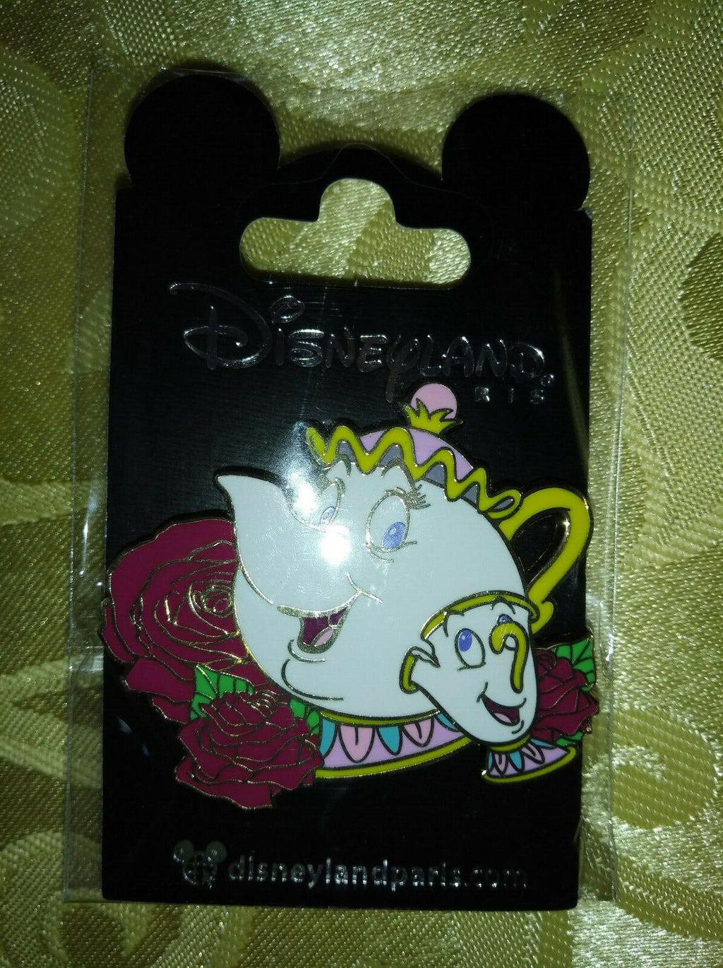 Mrs Potts and Chip Red Roses Flower Series Disney L Paris Dlrp Dlp Fev 2022 Pin