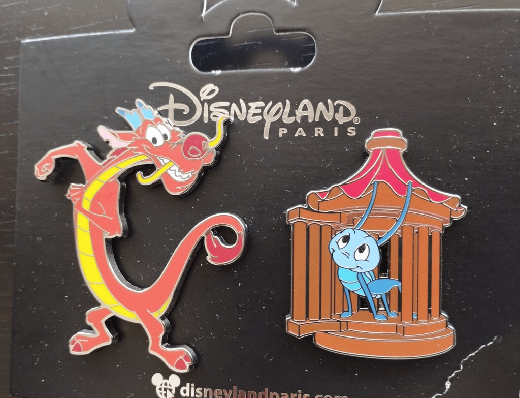 Mushu and Cri - Kee in Lantern Mulan Set Disney Land Paris Dlp Mar 2025 2 Pins