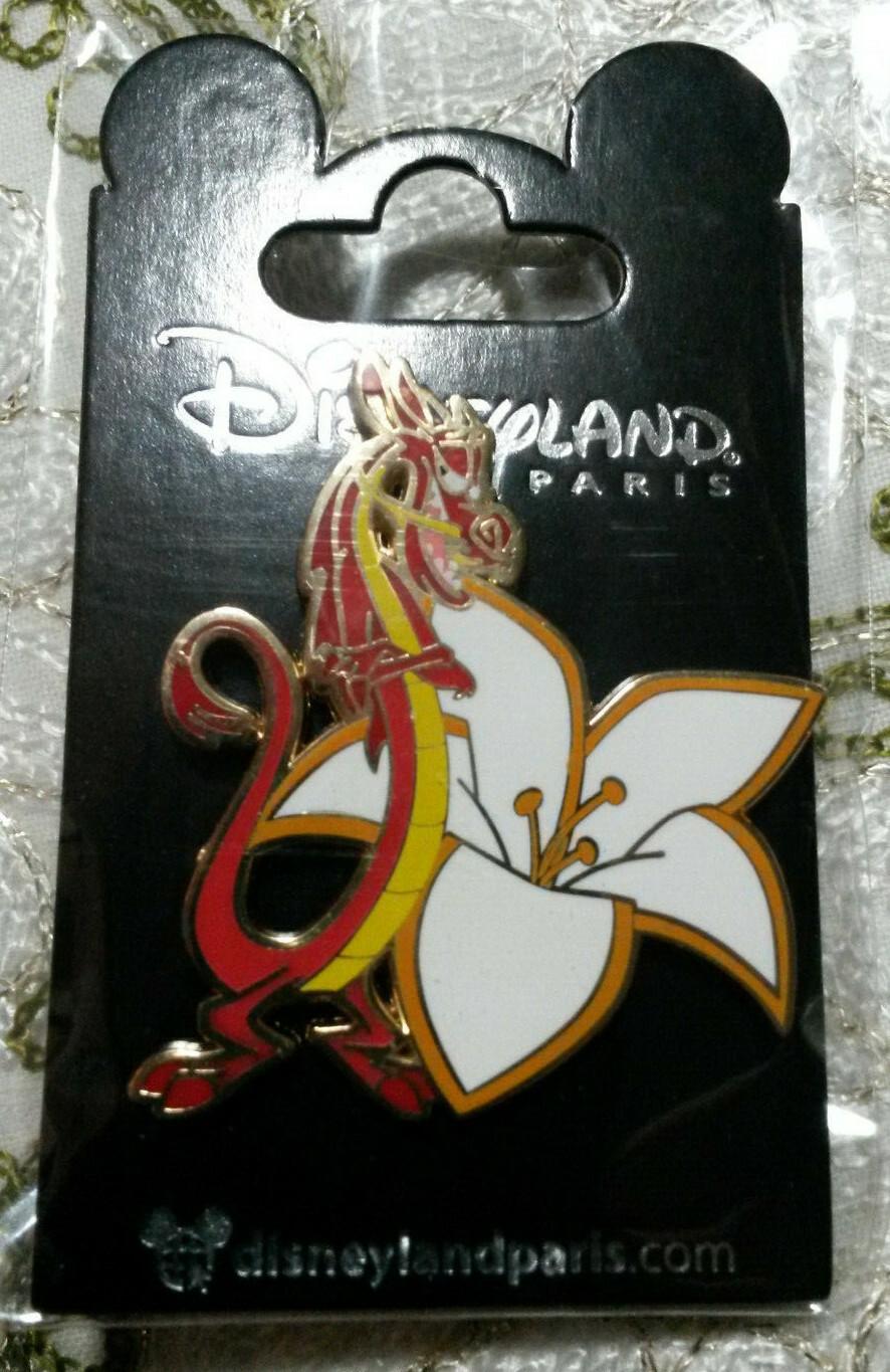 Mushu (Mulan) Lotus Flowers March 2020 Series Disney Land Paris Dlrp Dlp Pin