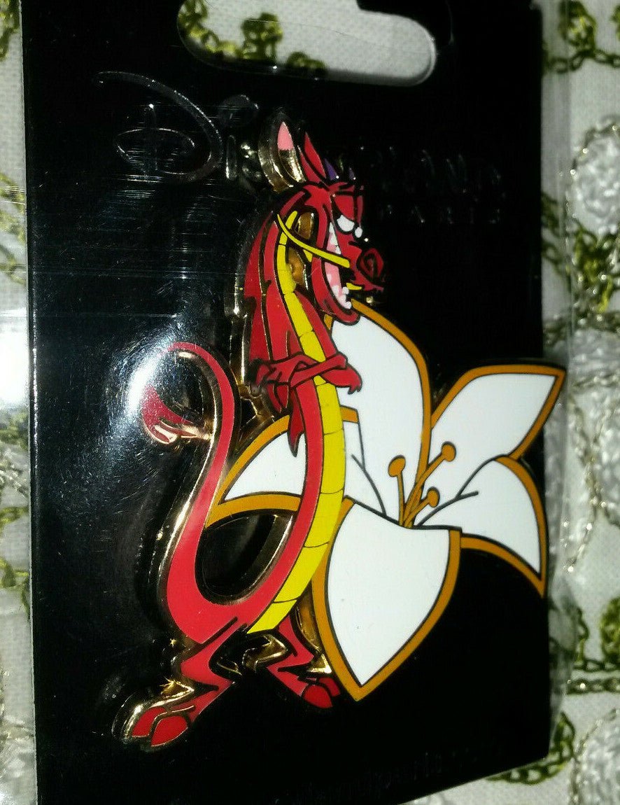 Mushu (Mulan) Lotus Flowers March 2020 Series Disney Land Paris Dlrp Dlp Pin