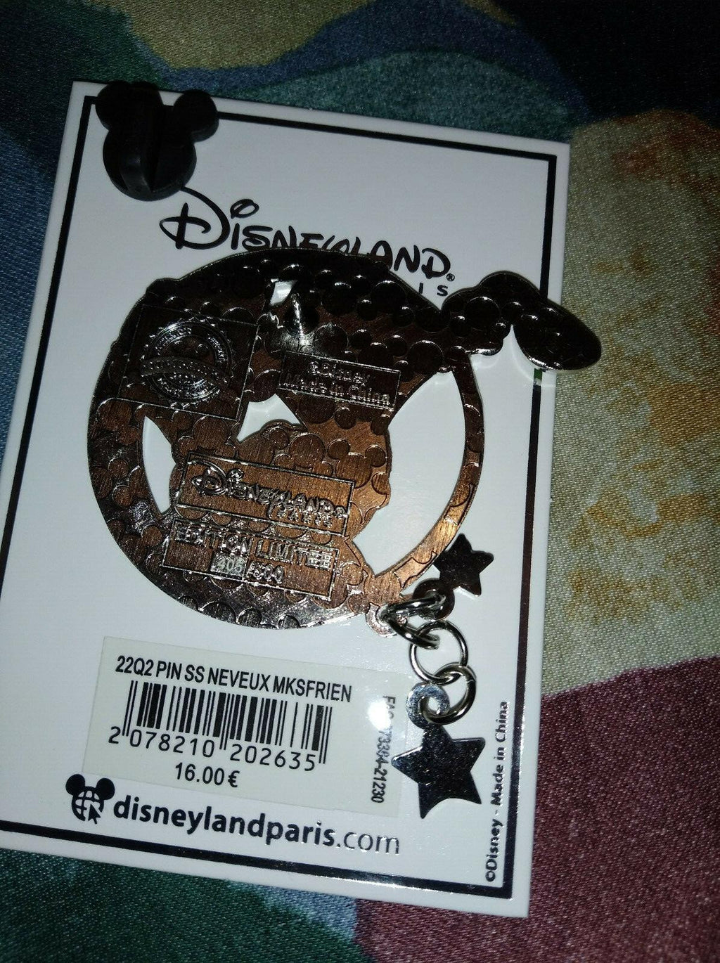 Nephews Huey Dewey Louie w Stars Disney Paris LE 500 Dlp 2022 Round Dangle Pin