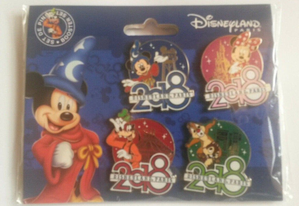 New 2018 Booster Set Goofy Sorcerer Chip Dale Minnie Disney L Paris Dlp 4 Pins
