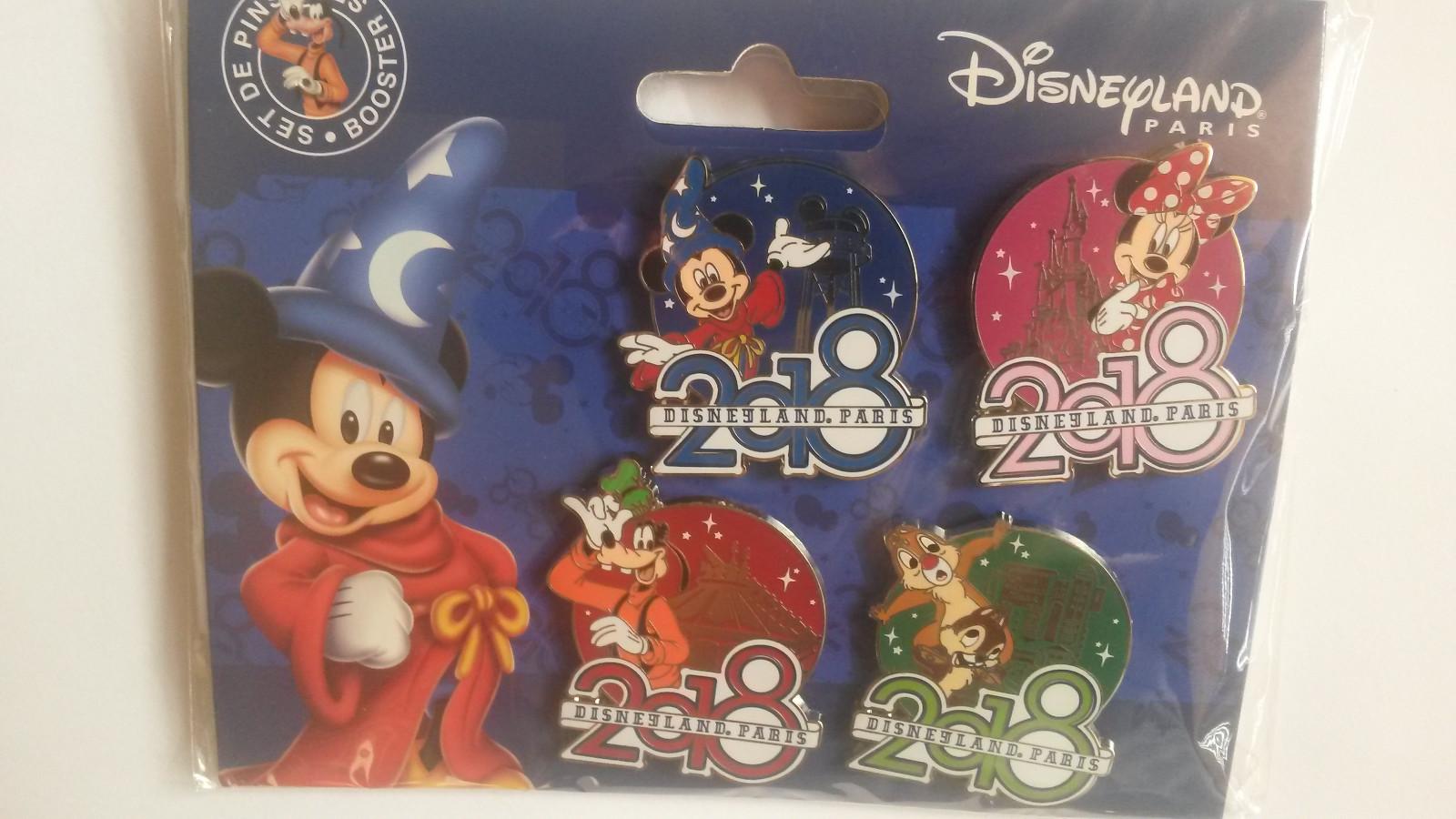 New 2018 Booster Set Goofy Sorcerer Chip Dale Minnie Disney L Paris Dlp 4 Pins