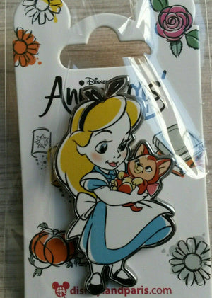 【新品】2020 DLP DLRP アニメータードールズ アリス ダイナ チャイルド ディズニーランドパリ ピンバッジ