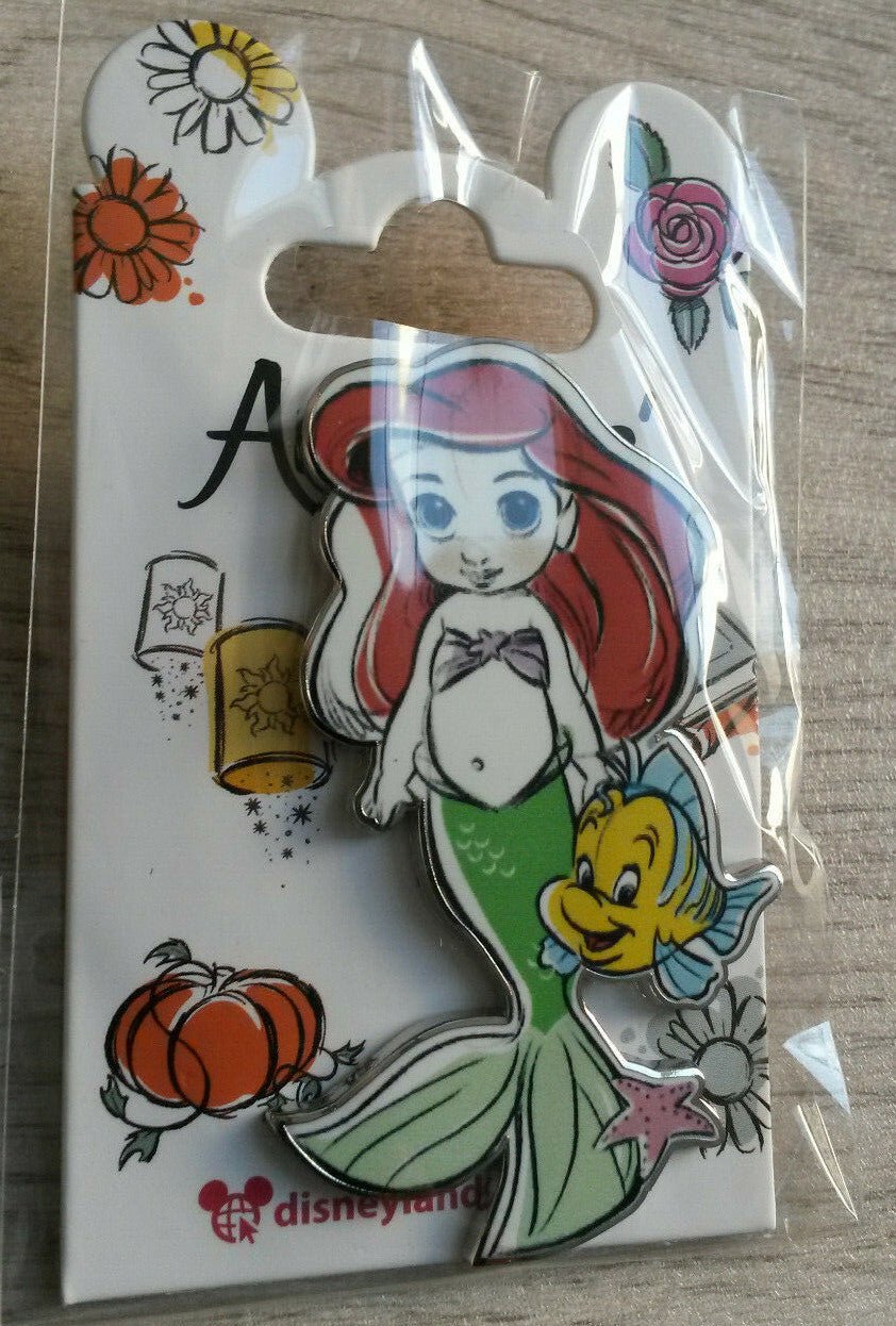 New 2020 Dlp Dlrp - Animator Dolls - Ariel Flounder Child Disney Land Paris Pin
