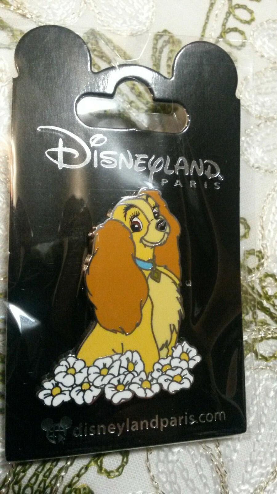 New Lady (Tramp) laying on Flower Series Disney Paris Dlrp Dlp 2019 February Pin